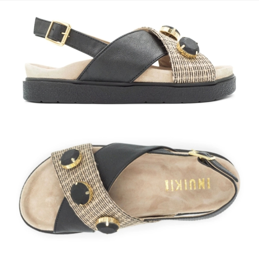 Inuikii Rafia Stone Sandals